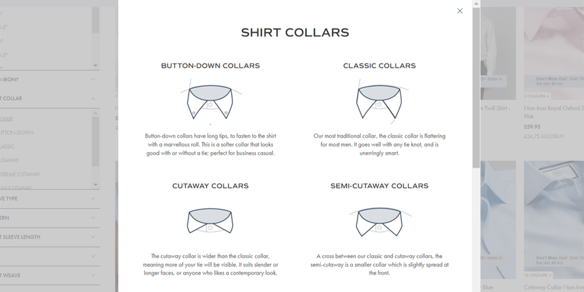 Optimising user experience with best practice filtering and sorting
