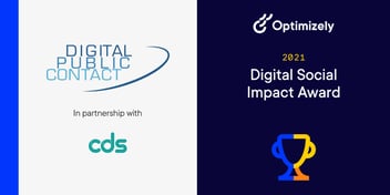 CDS and Digital Public Contact logos with the Digital Social Impact Award 2021