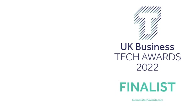 UK Business Tech Awards 2022 finalist badge