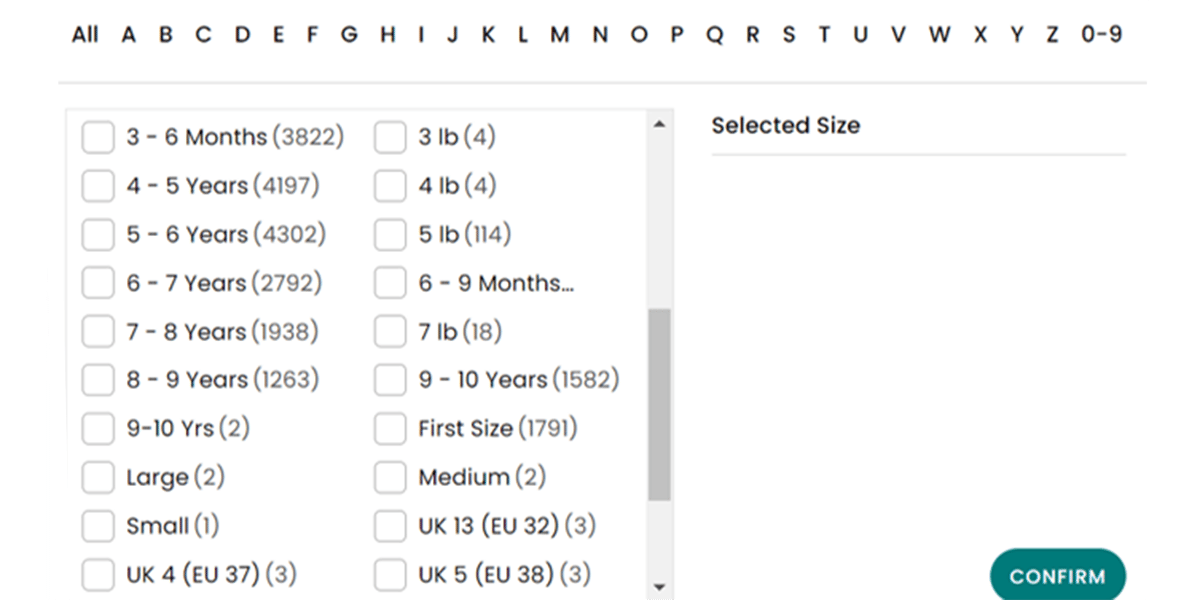 Optimising user experience with best practice filtering and sorting